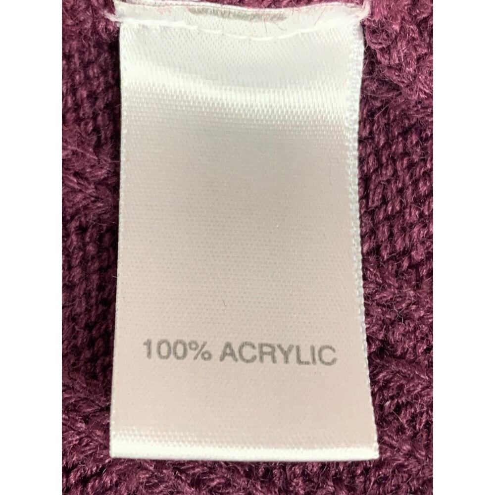 18/20 Avenue Sweater Collection Womens Eggplant Open Cardigan - Picture 9 of 9